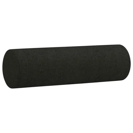 Ensemble de canapés 3 pcs avec coussins noir tissu