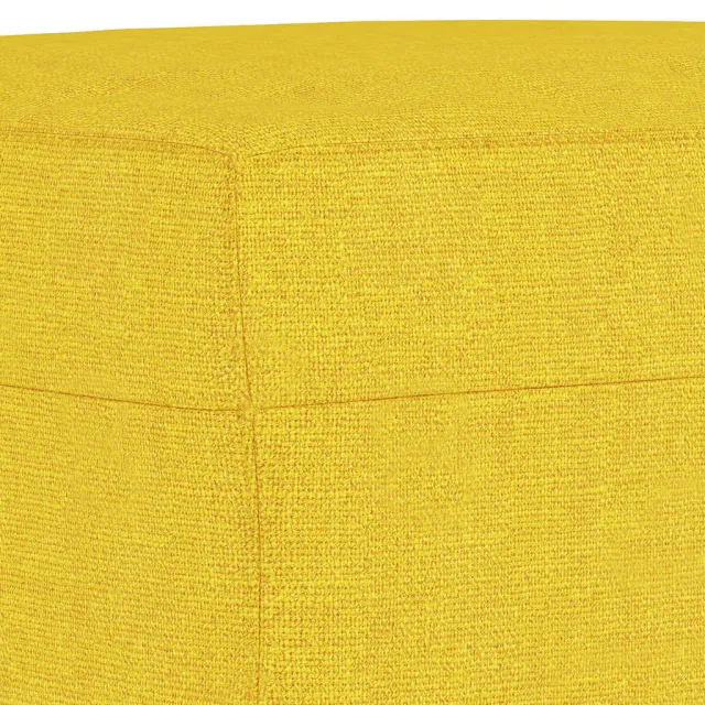 Ensemble de canapés 3 pcs avec coussins jaune clair tissu