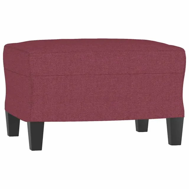 Ensemble de canapés 3 pcs avec coussins rouge bordeaux tissu