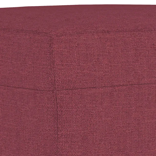 Ensemble de canapés 3 pcs avec coussins rouge bordeaux tissu