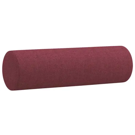 Ensemble de canapés 3 pcs avec coussins rouge bordeaux tissu