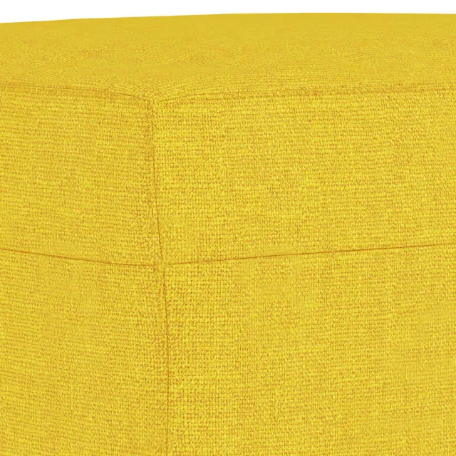 Ensemble de canapés 3 pcs avec coussins Jaune clair Tissu