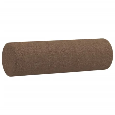 Ensemble de canapés 2 pcs avec coussins marron tissu