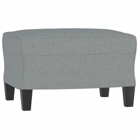 Ensemble de canapés 3 pcs coussins gris clair tissu