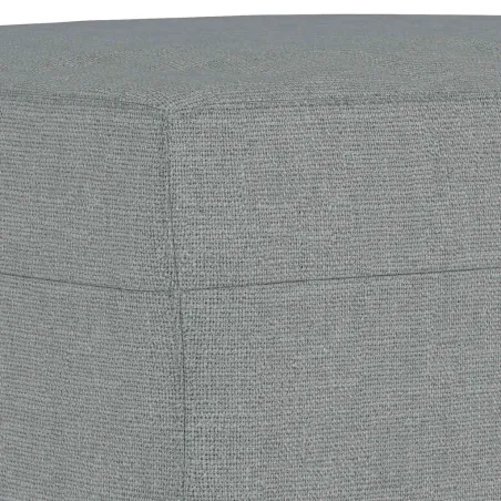 Ensemble de canapés 3 pcs coussins gris clair tissu