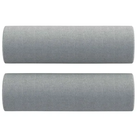Ensemble de canapés 3 pcs coussins gris clair tissu