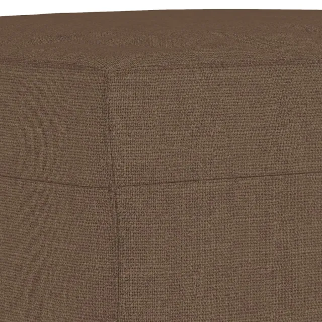 Ensemble de canapés 3 pcs avec coussins marron tissu