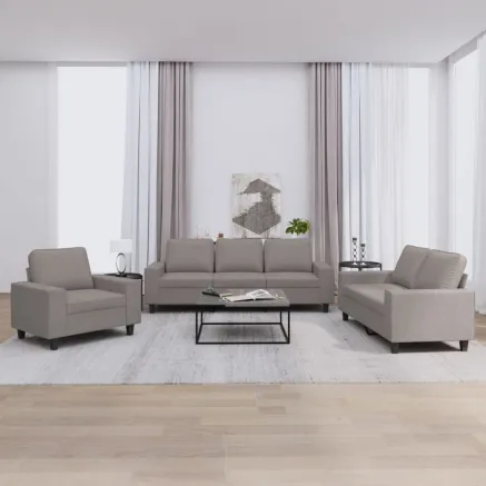 Ensemble de canapés 3 pcs taupe tissu