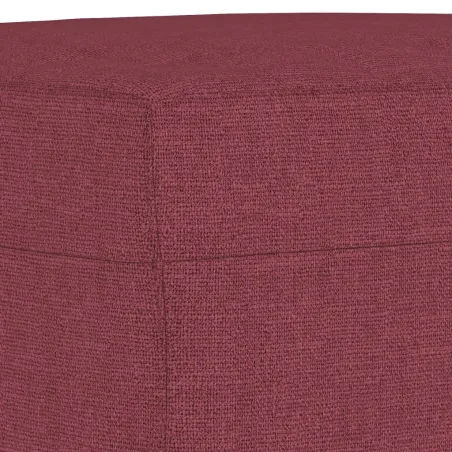 Ensemble de canapés 4 pcs rouge bordeaux tissu