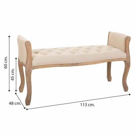Kruk Alexandra House Living Crème Rubberwood 48 x 60 x 113 cm