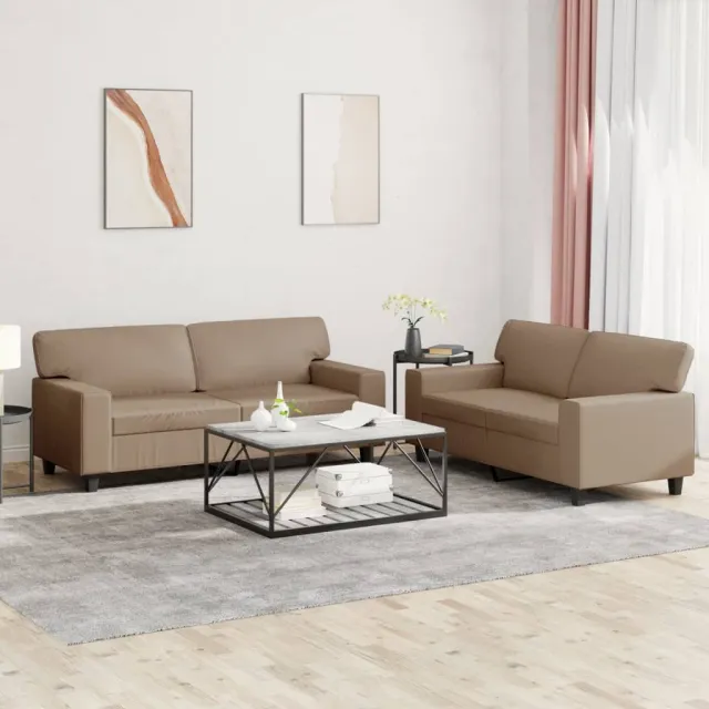 Ensemble de canapés 2 pcs cappuccino similicuir