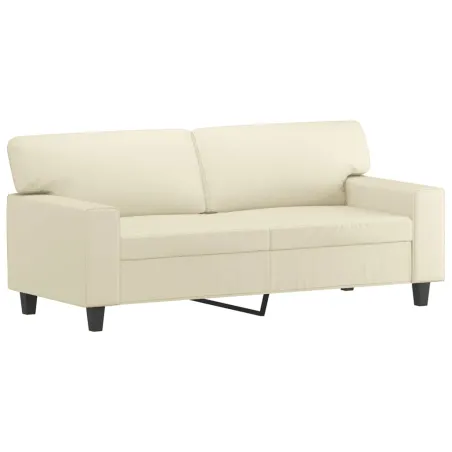 Ensemble de canapés 3 pcs avec coussins crème similicuir