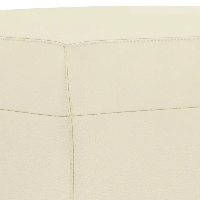 Ensemble de canapés 3 pcs avec coussins crème similicuir