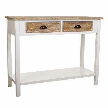 Zijtafel met lades Alexandra House Living Wit 40 x 78 x 100 cm