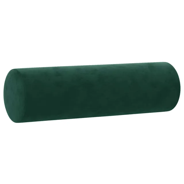Ensemble de canapés 3 pcs avec coussins vert foncé velours