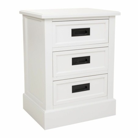 Comodino Alexandra House Living Bianco 35 x 60 x 45 cm