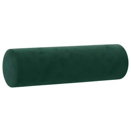 Ensemble de canapés 2 pcs avec coussins vert foncé velours