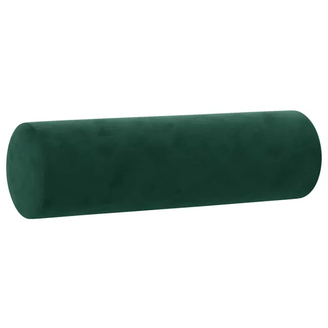 Ensemble de canapés 3 pcs avec coussins vert foncé velours