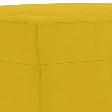 Ensemble de canapés 3 pcs avec coussins jaune velours