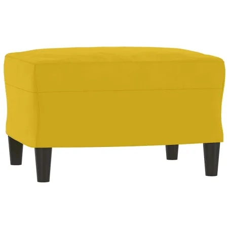 Ensemble de canapés 3 pcs avec coussins jaune velours