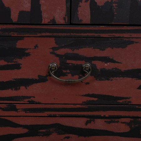 Armario Alexandra House Living Rojo Madera de abeto Madera MDF 40 x 14