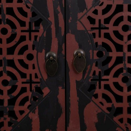 Armario Alexandra House Living Rojo Madera de abeto Madera MDF 40 x 14