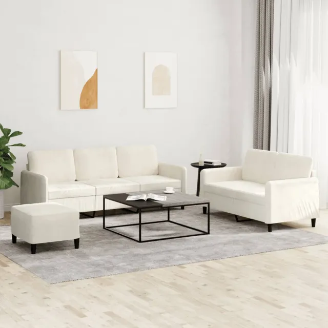 Ensemble de canapés 3 pcs crème velours