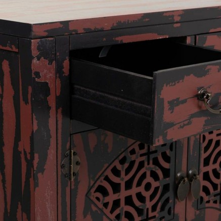 Hall Table with Drawers Alexandra House Living Red 40 x 102 x 120 cm 2