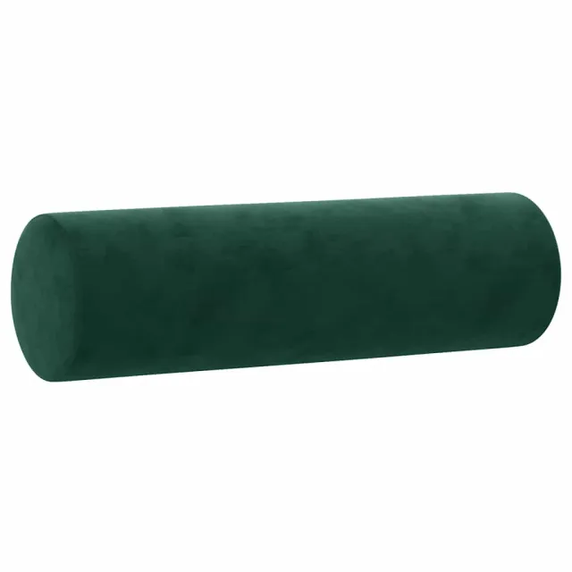 Ensemble de canapés 2 pcs avec coussins vert foncé velours
