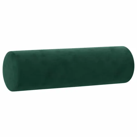 Ensemble de canapés 2 pcs avec coussins vert foncé velours