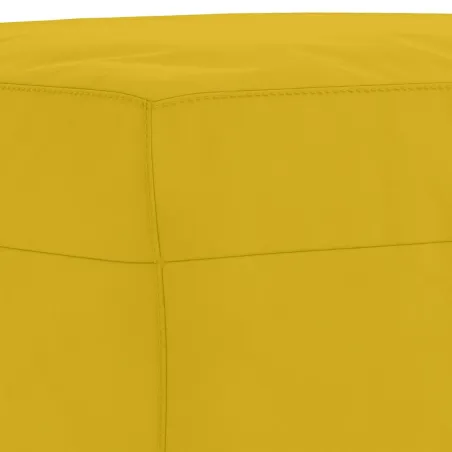 Ensemble de canapés 3 pcs avec coussins jaune velours