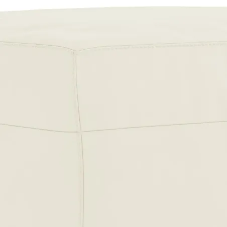 Ensemble de canapés 3 pcs avec coussins crème velours