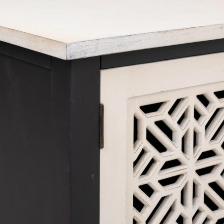 Meuble d'Appoint Alexandra House Living Blanc Noir Bois d'épicéa Boi