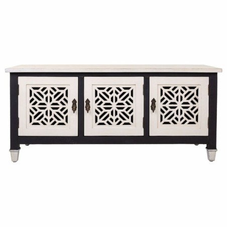 Mobile Aggiuntivo Alexandra House Living Bianco Nero Legno di abete Le