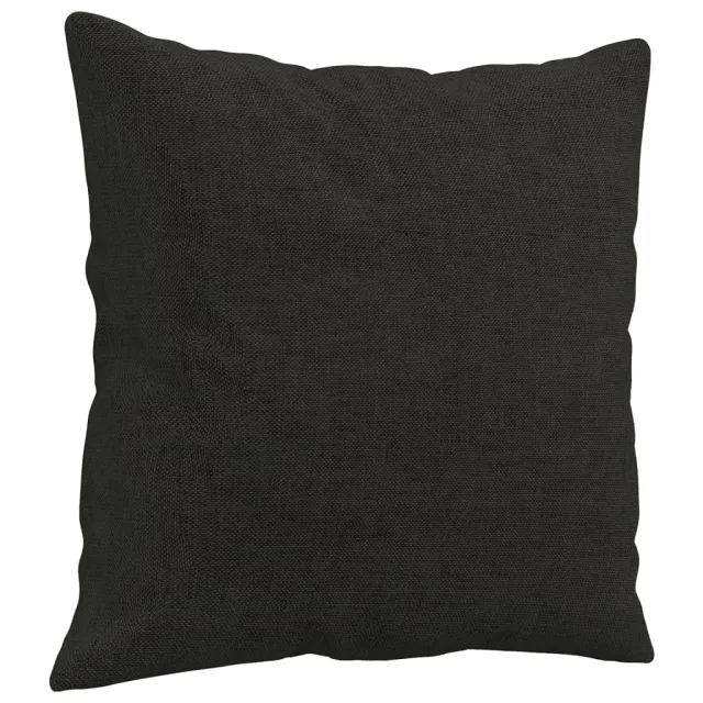 Ensemble de canapés 3 pcs avec coussins noir tissu