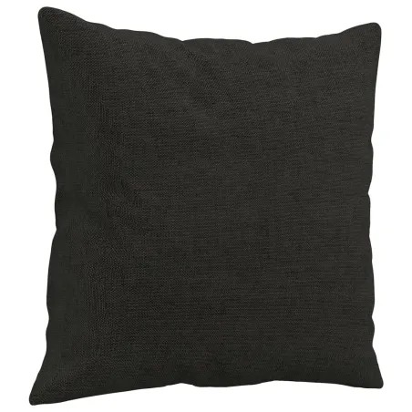 Ensemble de canapés 3 pcs avec coussins noir tissu
