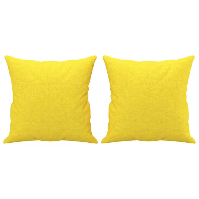 Ensemble de canapés 3 pcs avec coussins jaune clair tissu
