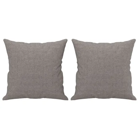 Ensemble de canapés 3 pcs avec coussins taupe tissu