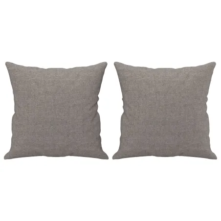Ensemble de canapés 2 pcs avec coussins taupe tissu