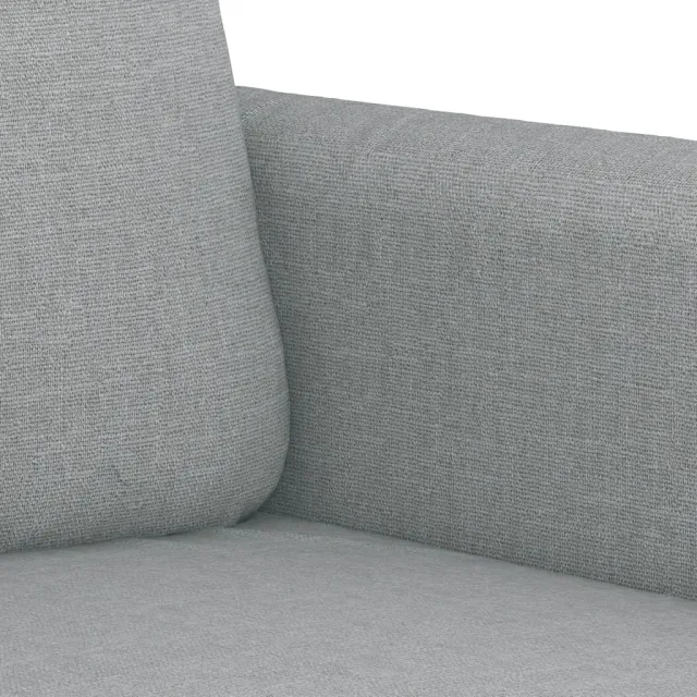 Ensemble de canapés 3 pcs coussins gris clair tissu