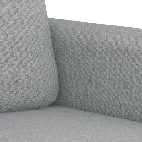 Ensemble de canapés 3 pcs coussins gris clair tissu