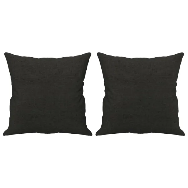 Ensemble de canapés 3 pcs avec coussins noir tissu