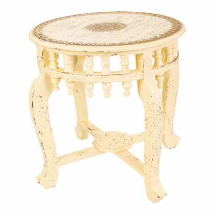 Tischdekoration Alexandra House Living Elfenbein Messing Mango-Holz Ho