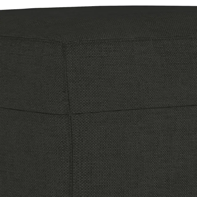 Ensemble de canapés 3 pcs avec coussins noir tissu