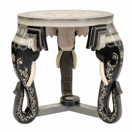 Table Basse Alexandra House Living Noir Gris Bois de manguier Bois MDF