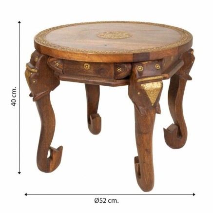 Tischdekoration Alexandra House Living Hellbraun Messing Mango-Holz 52 2