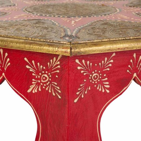 Hoofdtafel Alexandra House Living Wit Rood Blik Hout MDF 40 x 15 x 40