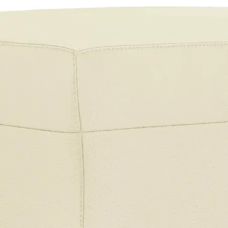 Ensemble de canapés 3 pcs avec coussins crème similicuir