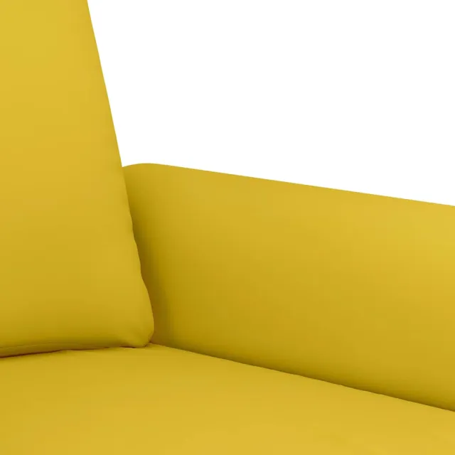 Ensemble de canapés 2 pcs avec coussins Jaune Velours