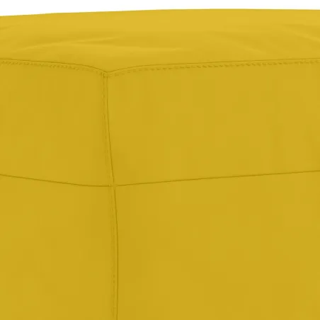Ensemble de canapés 3 pcs avec coussins Jaune Velours